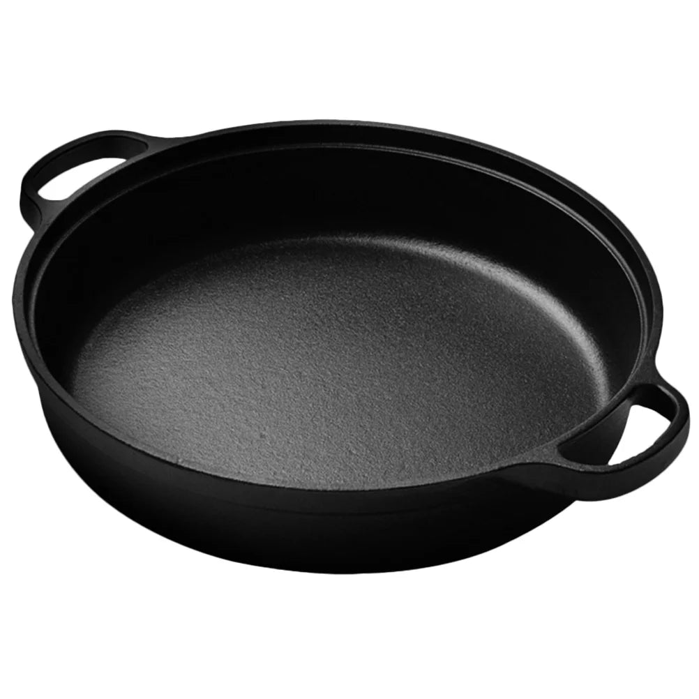 Wok Non-sticky Pot Camping Cooker Frying Pans Cast Iron Skillet Hanging for Cooking Outdoor Saucepan Uncoated Picnic Cookware