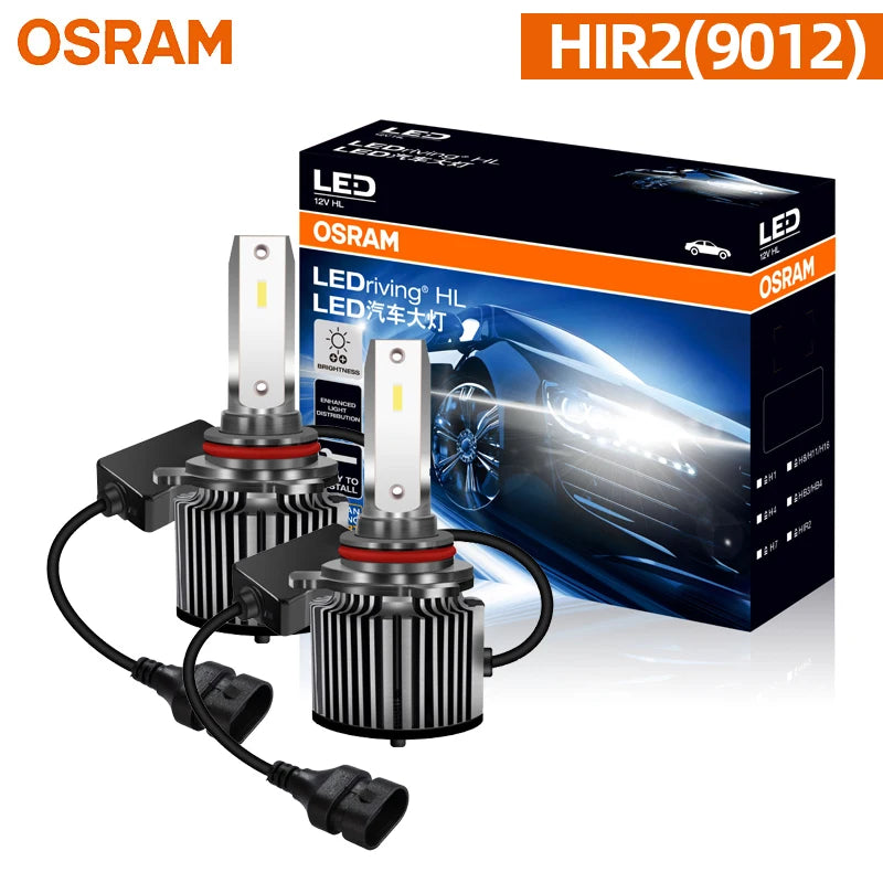 OSRAM LEDriving YLZ HL H7 H4 LED Car Headlight H1 H8 H11 H16 HB3 HB4 HIR2 9012 12V 6000K Super Bright White Lamps Auto Bulb 2pcs