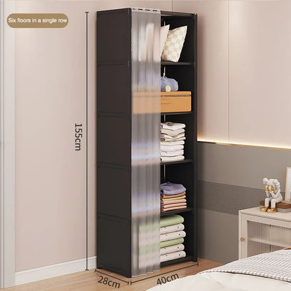 Multi-Layer Plastic Wardrobe Storage Cabinet