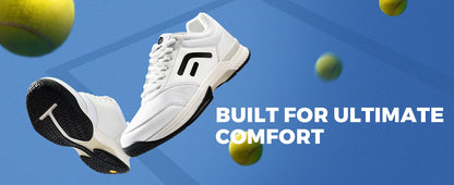 FitVille Wide Men's Tennis Shoes Anti-slip Breathable Professional Sneakers Tennis Footwear for Arch support Relief Pain