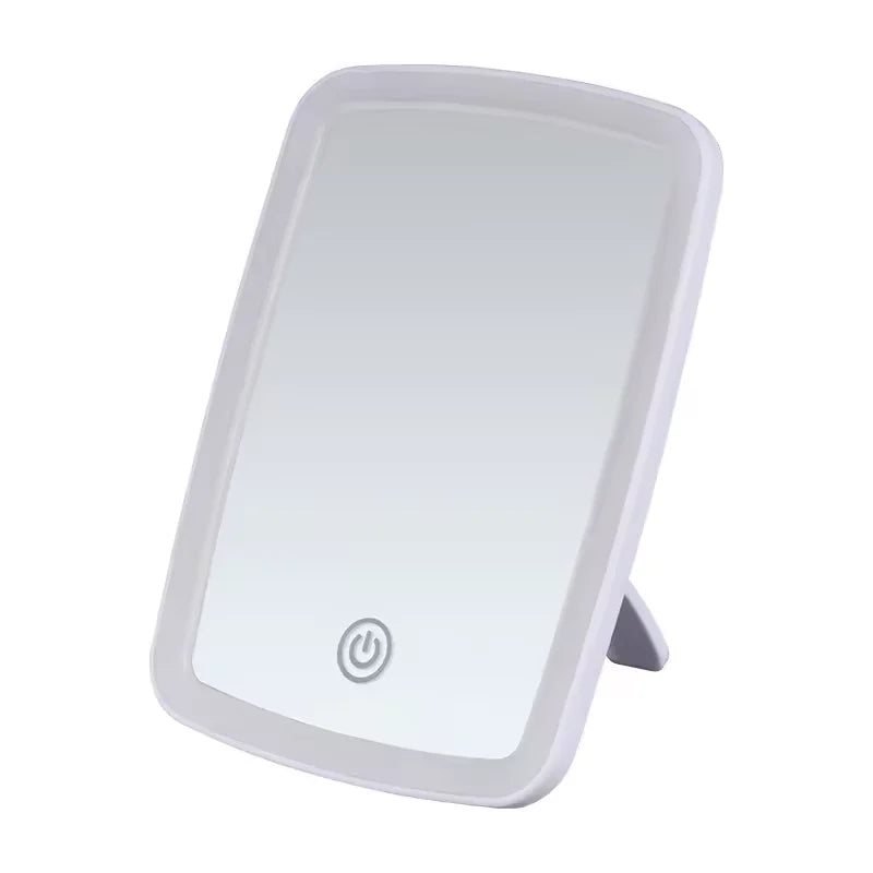 LED Makeup Mirror with Stand Portable Touch Screen Vanity Mirror