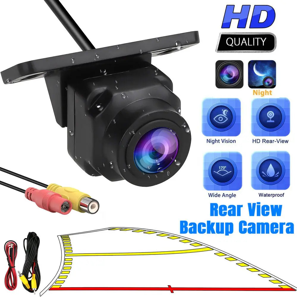 Car Rear View Reverse HD Backup Camera Parking Guideline Night Vision Waterproof