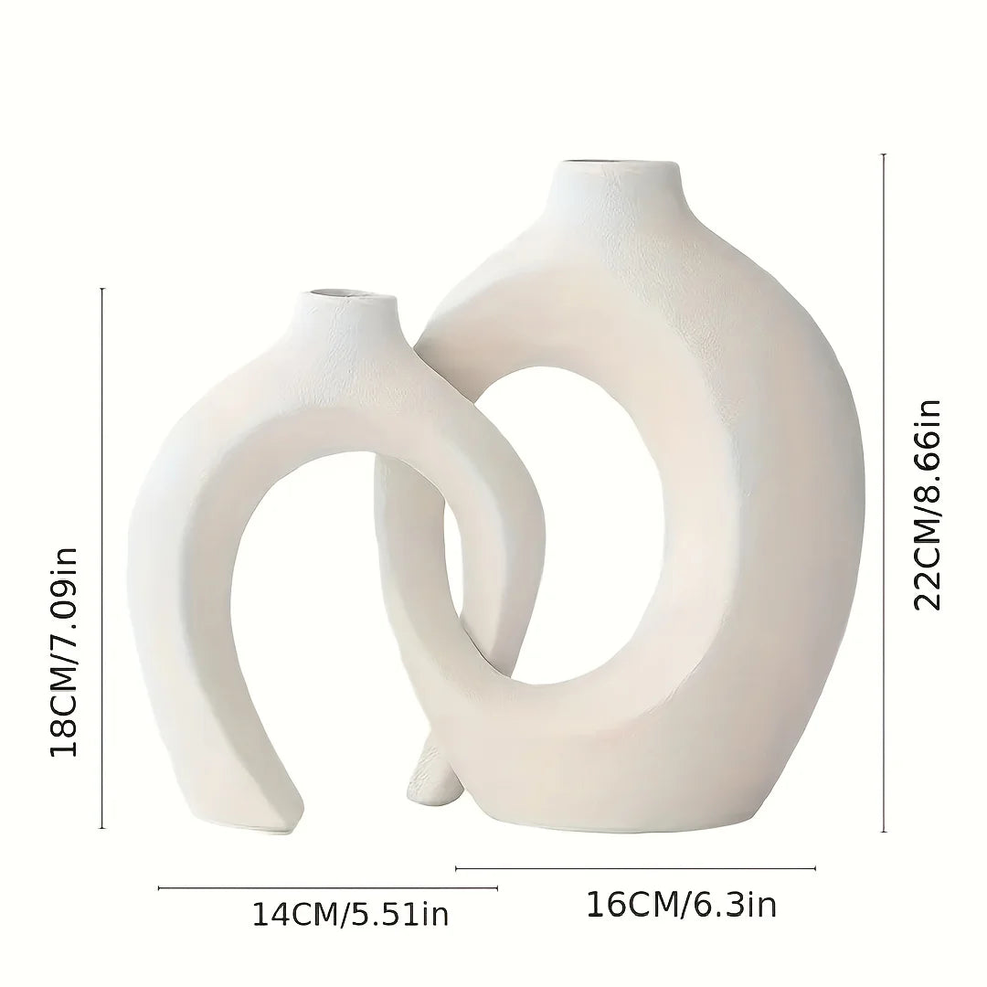 Hollow Nordic Ceramic Vases