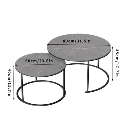 Modern Nesting Round Coffee Table Set