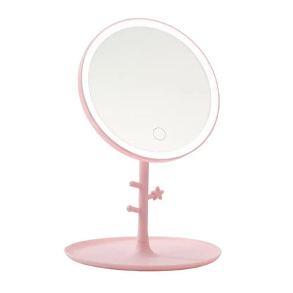 LED Touch Screen Makeup Mirror, 3 Light Modes, USB Rechargeable