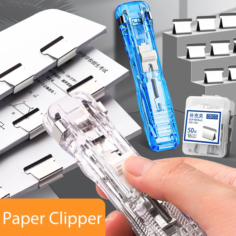 Mini Reusable Hand Clamp Stapler Traceless Binding Tool