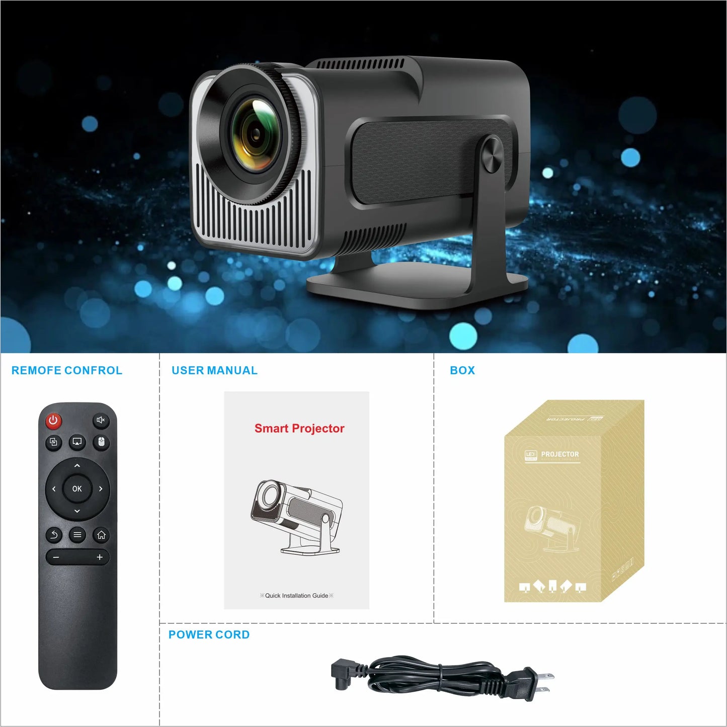 Portable Smart Projector with WIFI