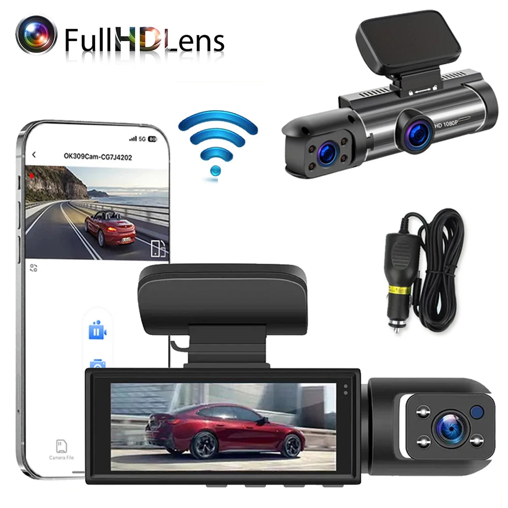 1080P Dual Dash Cam WiFi Car DVR