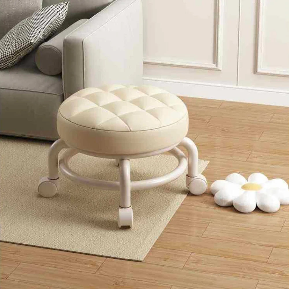 Low Stool with Wheels