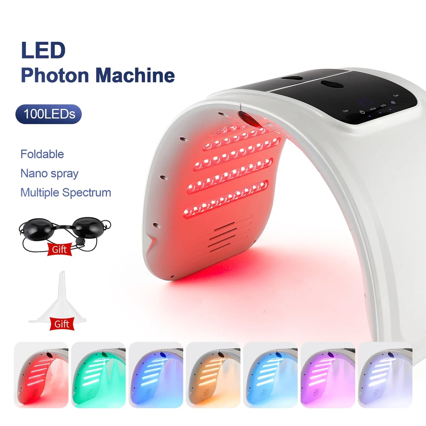 PDT LED Mask Light Therapy Nano Spray Skin Rejuvenation Device