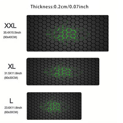 XXL Hexagon Mousepad for Gaming, Office, and Desktop Use