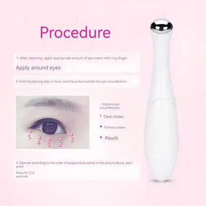 Electric Eye Massager for Reducing Fine Lines and Puffiness