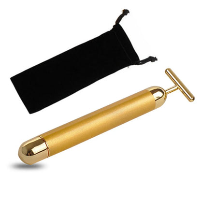 24K Gold Facial Wrinkle Lift T-shaped Vibration Slimming Massager