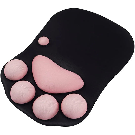 3D Cat Paw Silicone Mouse Pad for Office & Gaming