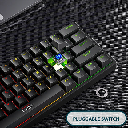 K620 Mini 61 Keys RGB Mechanical Gaming Keyboard with Hotswap