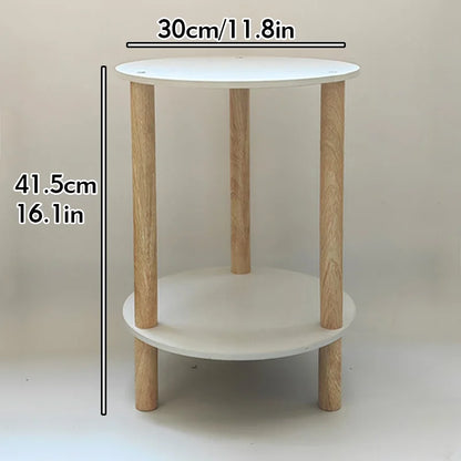 Modern Round Wooden Bedside Table