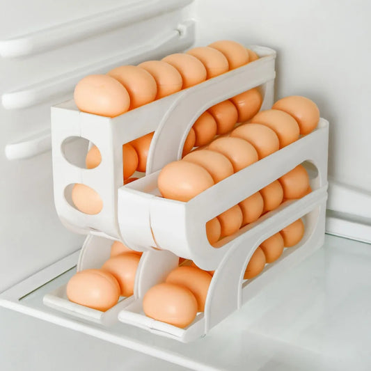 Large Capacity Automatic Egg Roller Refrigerator Storage Box Space Saving