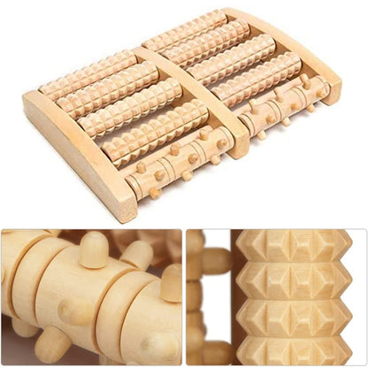 Wooden Foot Roller Massage Reflexology Tool