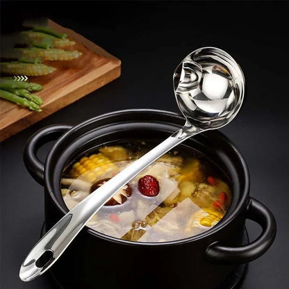 Stainless Steel Colander Spoon, Soup Fat Separator, Oil Skimmer