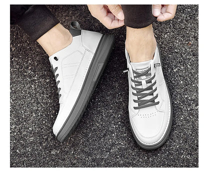 Casual Men Elevator Shoes Height Increase Shoes for Men Height Increase White Shoes Black Shoes 6CM Tall Shoes Lift Sneakers