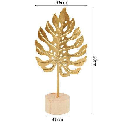 Gold Iron Ginkgo Leaf Ornament