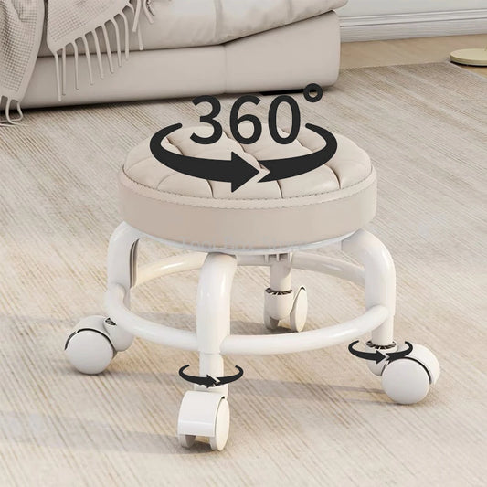 Pulley Low Stool Small Footstool Children Round Chair