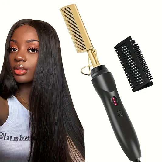 Electric Heated Comb, Hair Straightening Brush, Heating Press Comb