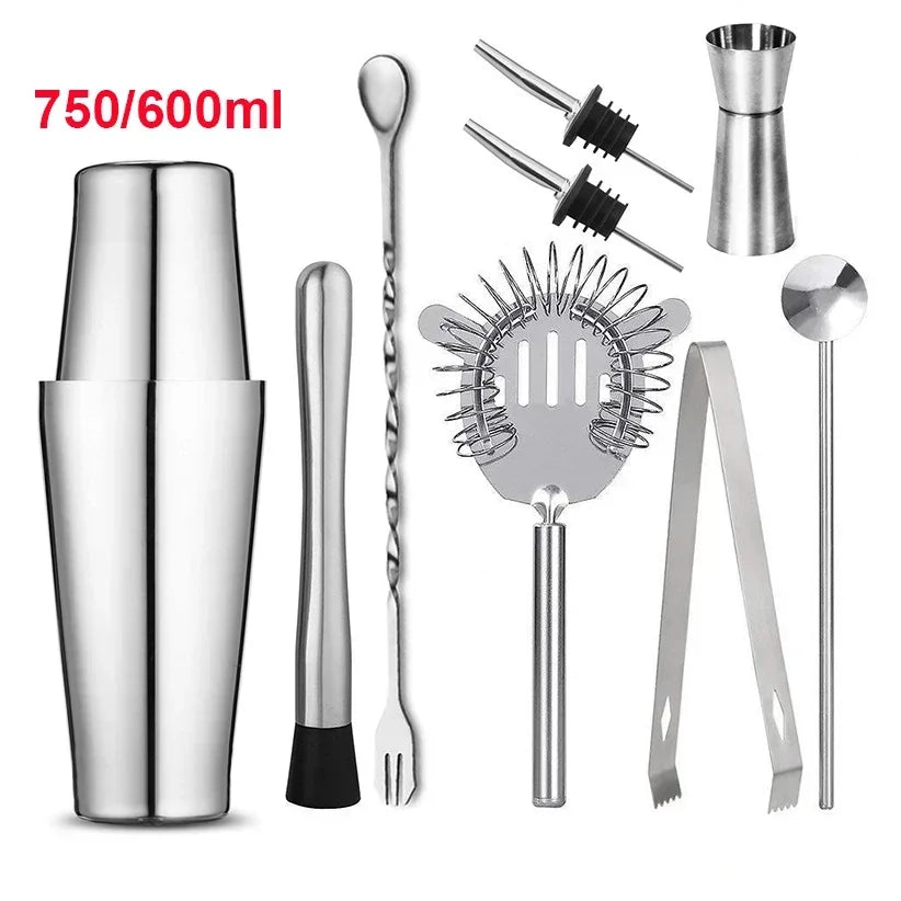 Stainless Steel Cocktail Shaker Mixer, Boston Shaker for Bartenders