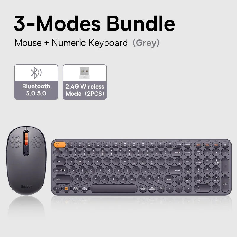 Baseus Wireless Keyboard and Mouse Combo for PC, MacBook, Tablet