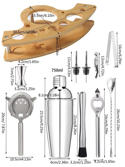 Stainless Steel Cocktail Shaker Mixer, Boston Shaker for Bartenders