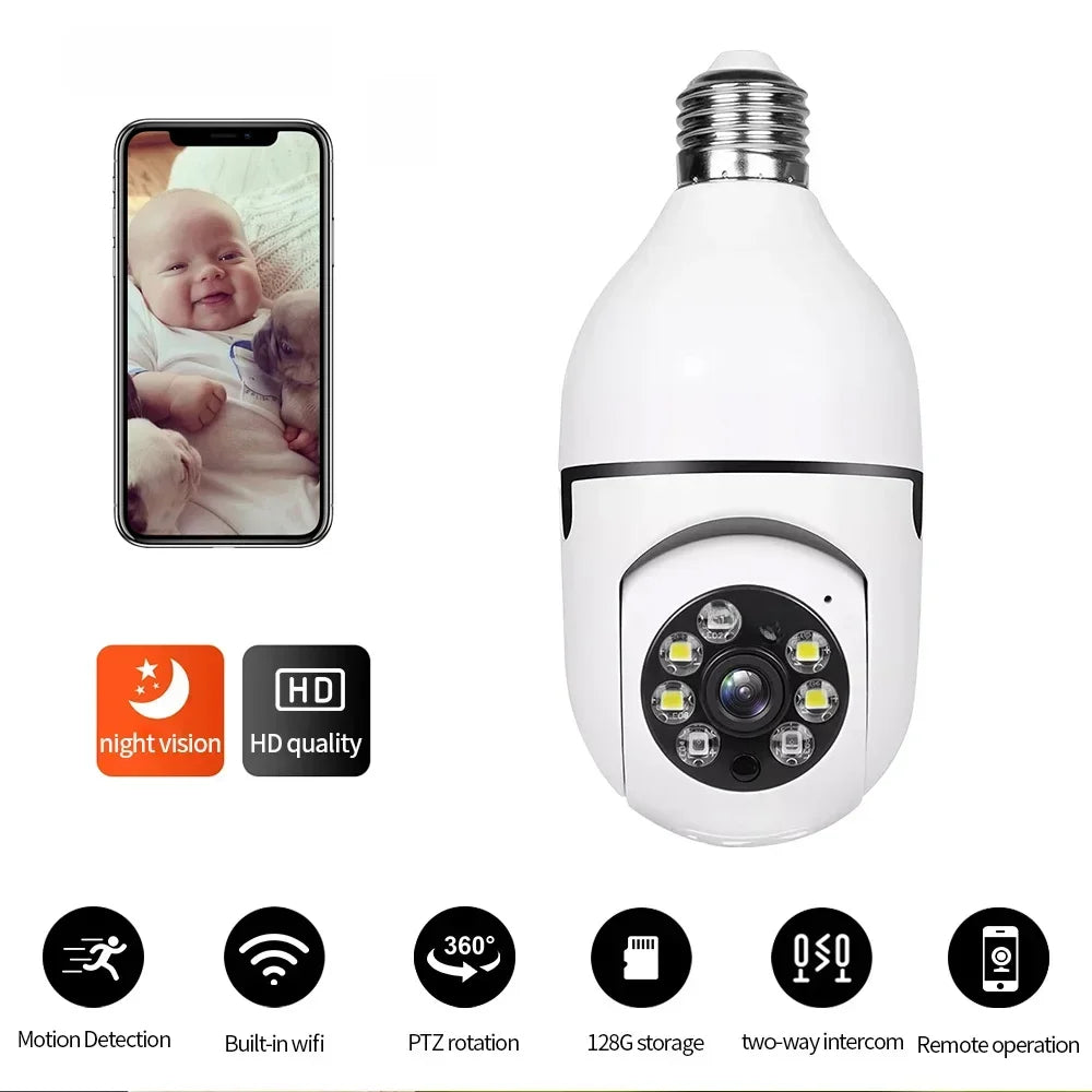 2.4G E27 WiFi Light Bulb Camera