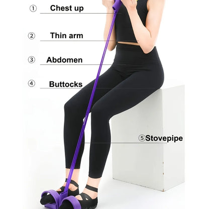 Pedal Pulling Sit-Up Assistant Tummy Slimming Exercise Equipment for Women