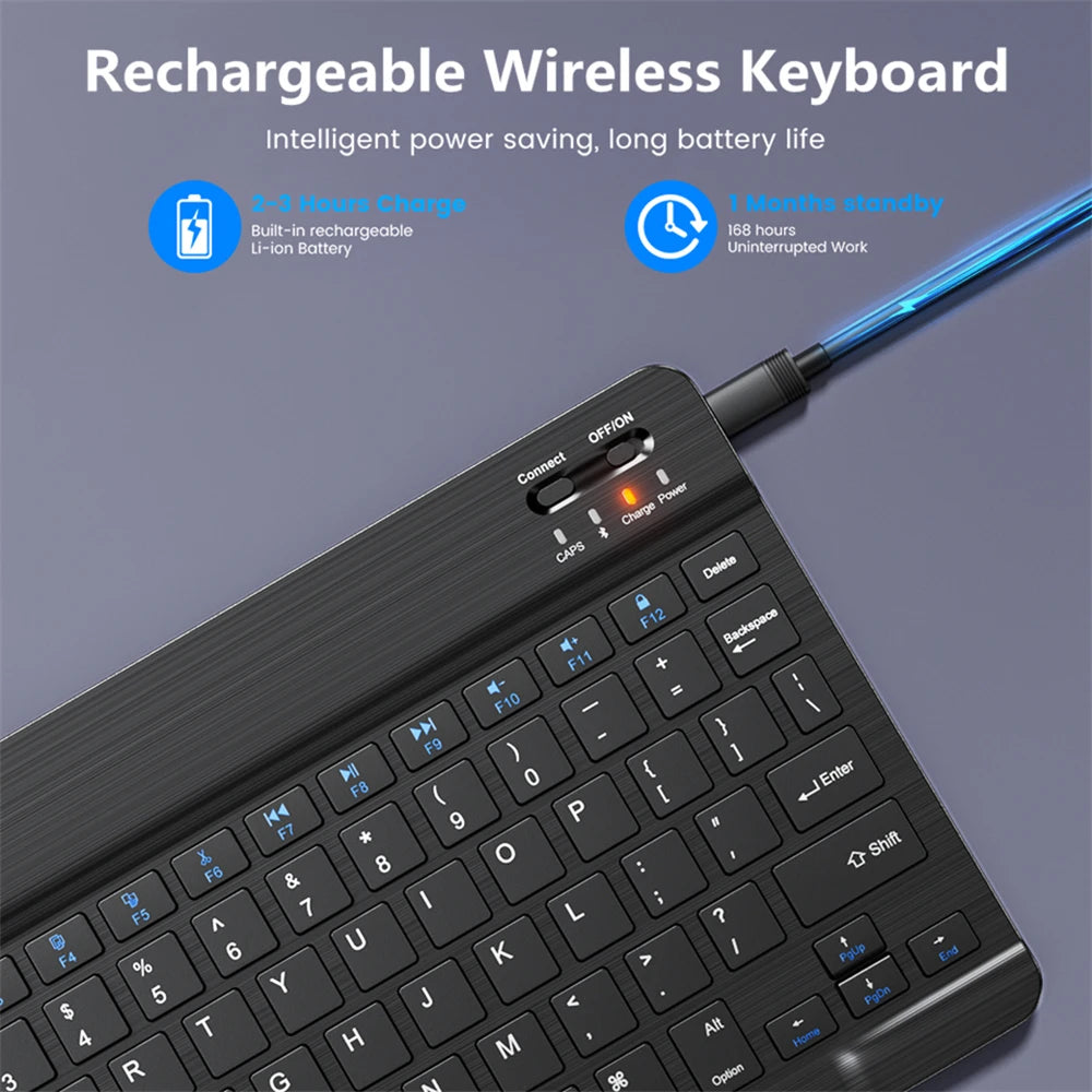 EMTRA Bluetooth Wireless Keyboard and Mouse for Android, iOS, Tablets