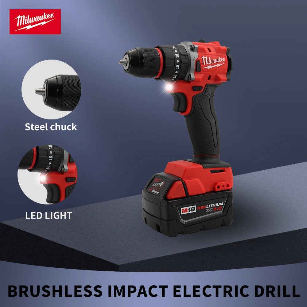 Milwaukee 18V Cordless Brushless Impact Drill, 150N.m, Power Tool