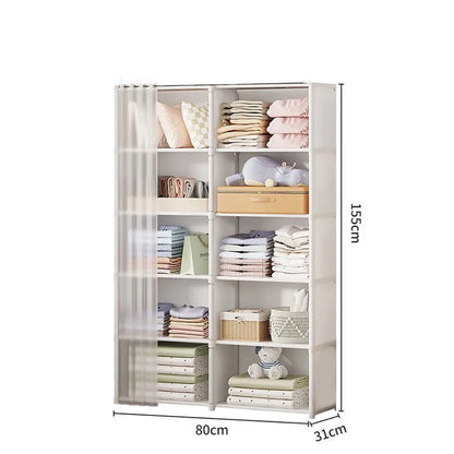 Multi-Layer Plastic Wardrobe Storage Cabinet