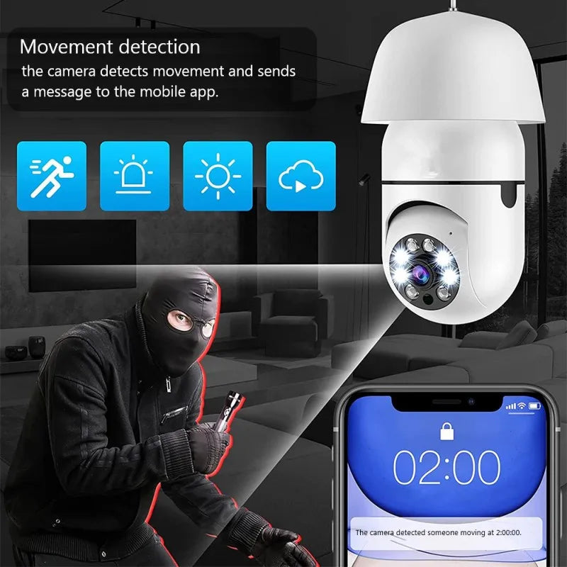 2.4G E27 WiFi Light Bulb Camera