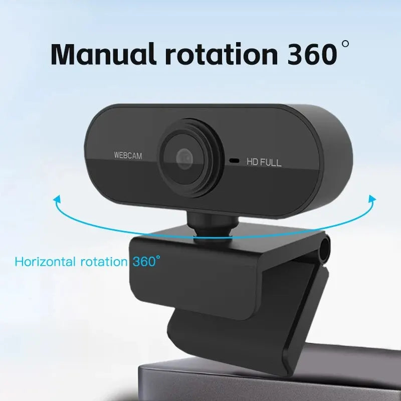 1080P HD USB Webcam with Microphone for PC, Work, Tripod