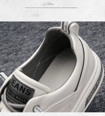 White Autumn Leisure Flats Men's Shoes