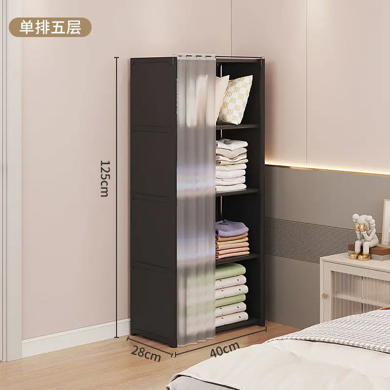 Multi-Layer Plastic Wardrobe Storage Cabinet