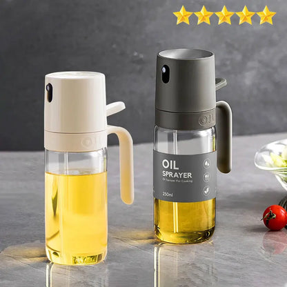 250ml Glass Oil Spray Bottle for Cooking, Air Fryer, Salad