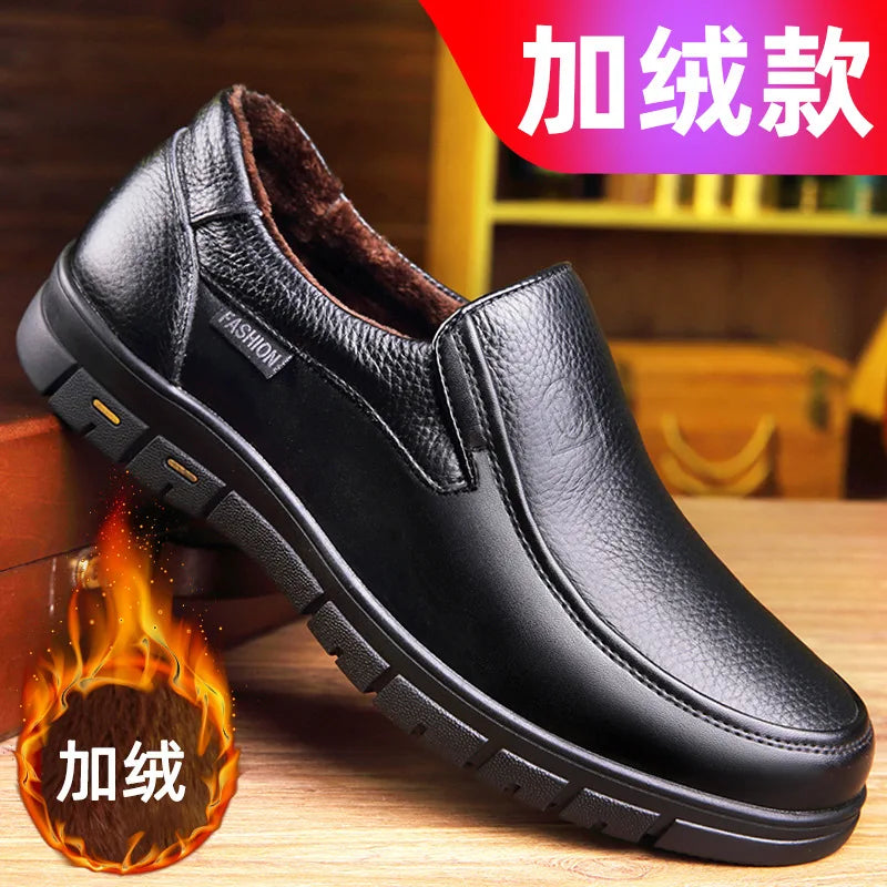 Genuine Leather Handmade Men’s Casual Loafers Walking Sneakers