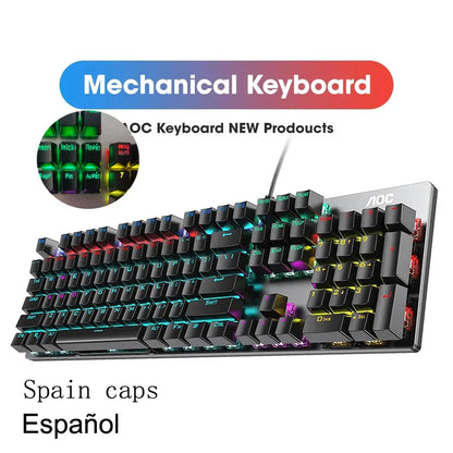 GK410 Hot Swap Mechanical Keyboard with RGB Light for Gaming