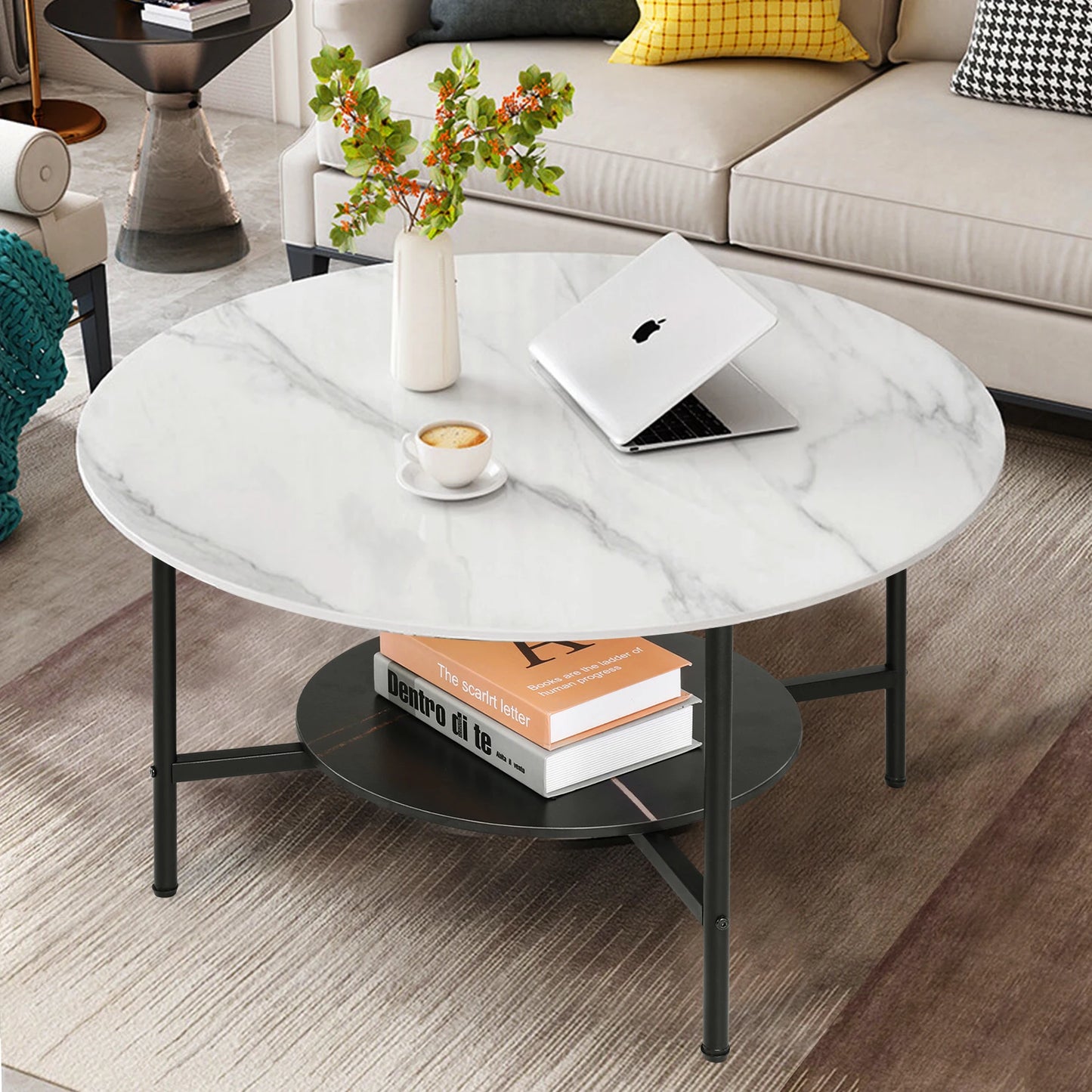 2-Tier Round Coffee Table