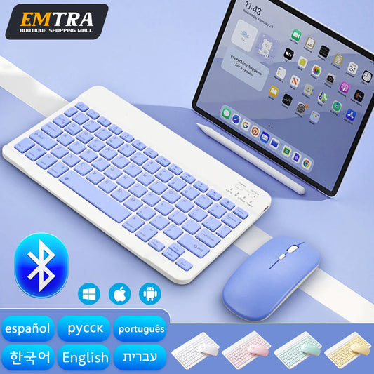 EMTRA Bluetooth Wireless Keyboard and Mouse for Android, iOS, Tablets