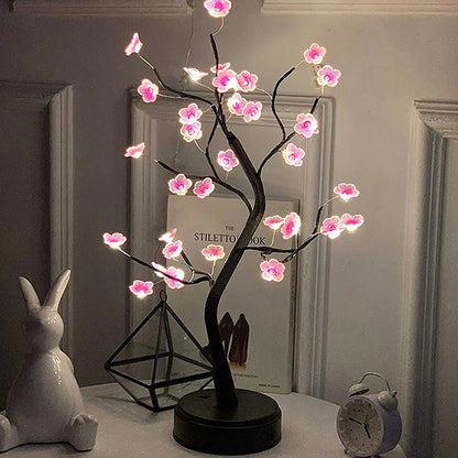 LED Bonsai Cherry Blossom Night Light