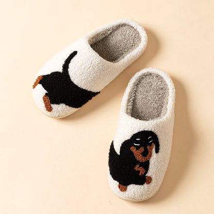 Cute Dachshund Dog Winter Slippers