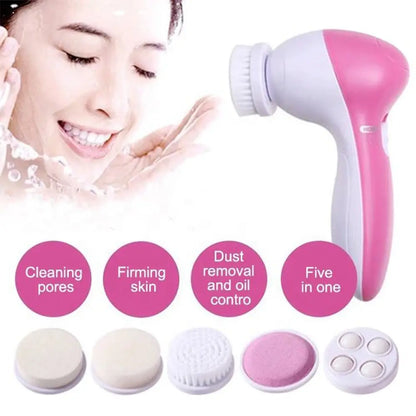 5-in-1 Electric Facial Cleaner for Deep Skin Cleansing