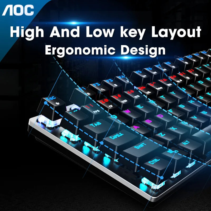 GK410 Hot Swap Mechanical Keyboard with RGB Light for Gaming