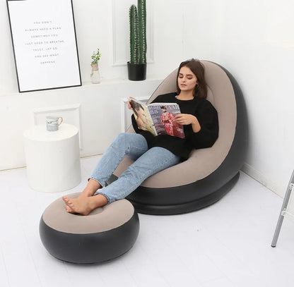 Inflatable Sofa with Foot Pad