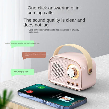 Retro Mini Bluetooth Speaker Portable Music Player